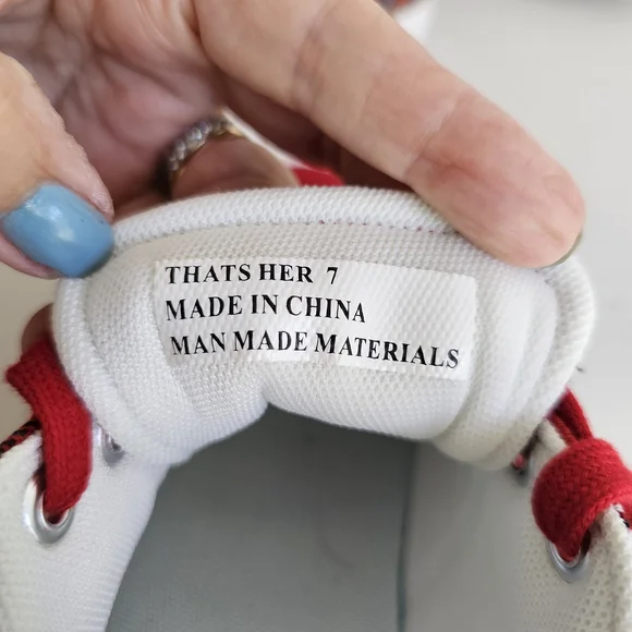 Corkys Thats Her Red Plaid Platform Sneakers Size 7 Lace Up Casual - Picture 10 of 12